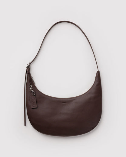 MEDIUM RECYCLED LEATHER FLAT CRESCENT - US 9067