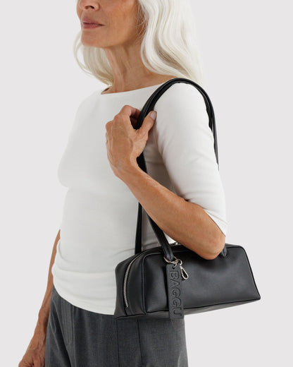 SMALL RECYCLED LEATHER BOWLER BAG - US 6576
