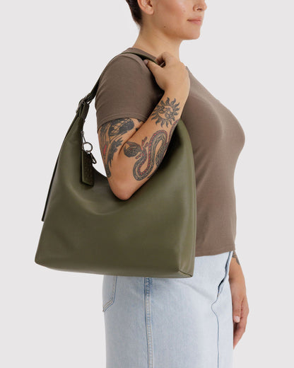 RECYCLED LEATHER SHOULDER BAG - US 5872