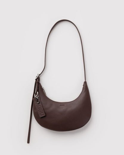 SMALL RECYCLED LEATHER FLAT CRESCENT - US 9117