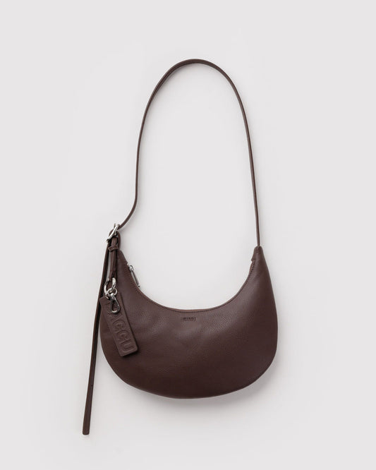 SMALL RECYCLED LEATHER FLAT CRESCENT - US 9117
