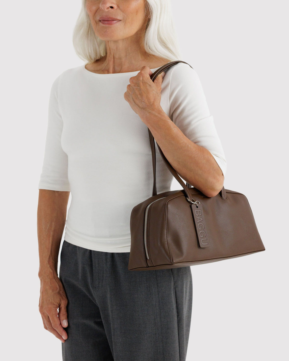 RECYCLED LEATHER BOWLER BAG - US 4252