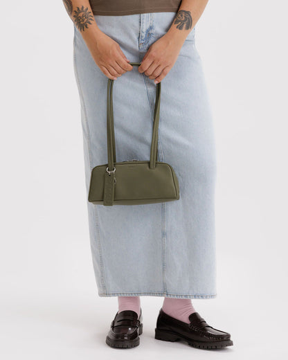 SMALL RECYCLED LEATHER BOWLER BAG - US 9252