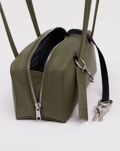SMALL RECYCLED LEATHER BOWLER BAG - US 9252